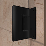 DreamLine Unidoor Plus 47 in. W x 36 3/8 in. D x 72 in. H Frameless Hinged Shower Enclosure in Satin Black