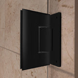 DreamLine Unidoor Plus 37 1/2 - 38 in. W x 72 in. H Frameless Hinged Shower Door in Satin Black