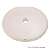 Blossom 17" x 14" Biscuit Oval Ceramic Undermount Sink With Overflow