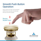Blossom 1.25" Brushed Gold Brass Pop-Up Sink Drain With Overflow