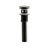 Blossom 1.25" Matte Black Brass Pop-Up Sink Drain With Overflow