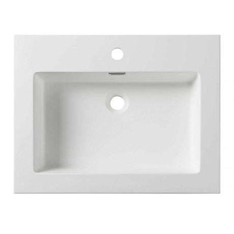 Blossom 20" x 18" White Rectangular Acrylic Vanity Top With Integrated Single Sink And Overflow