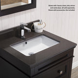 Blossom 24" x 22" Mocha Woodland Quartz Vanity Top With Backsplash