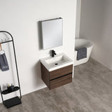Blossom Annecy 24" Dark Walnut Strip Single Sink Vanity Base