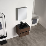Blossom Annecy 24" Dark Walnut Strip Single Sink Vanity Base