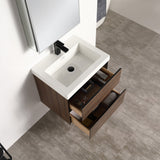 Blossom Annecy 24" Dark Walnut Strip Single Sink Vanity Base
