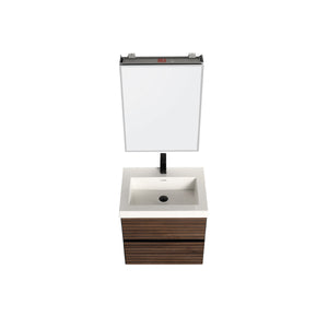 Blossom Annecy 24" Dark Walnut Strip Single Sink Vanity Base