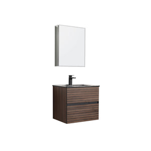 Blossom Annecy 24" Dark Walnut Strip Single Sink Vanity Base