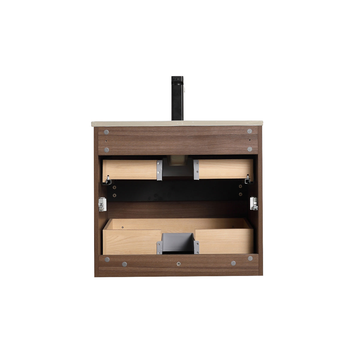 Blossom Annecy 24" Dark Walnut Strip Single Sink Vanity Base