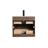 Blossom Annecy 24" Dark Walnut Strip Single Sink Vanity Base