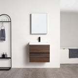 Blossom Annecy 24" Dark Walnut Strip Single Sink Vanity Base