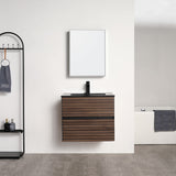 Blossom Annecy 24" Dark Walnut Strip Single Sink Vanity Base