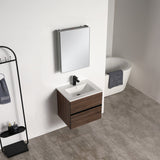 Blossom Annecy 24" Dark Walnut Strip Single Sink Vanity Base