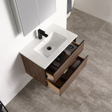 Blossom Annecy 30" Dark Walnut Strip Single Sink Vanity Base