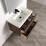 Blossom Annecy 30" Dark Walnut Strip Single Sink Vanity Base