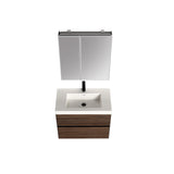 Blossom Annecy 30" Dark Walnut Strip Single Sink Vanity Base