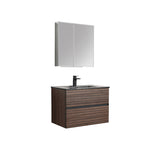 Blossom Annecy 30" Dark Walnut Strip Single Sink Vanity Base