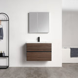 Blossom Annecy 30" Dark Walnut Strip Single Sink Vanity Base