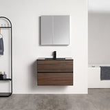 Blossom Annecy 30" Dark Walnut Strip Single Sink Vanity Base