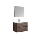 Blossom Annecy 30" Dark Walnut Strip Single Sink Vanity Base