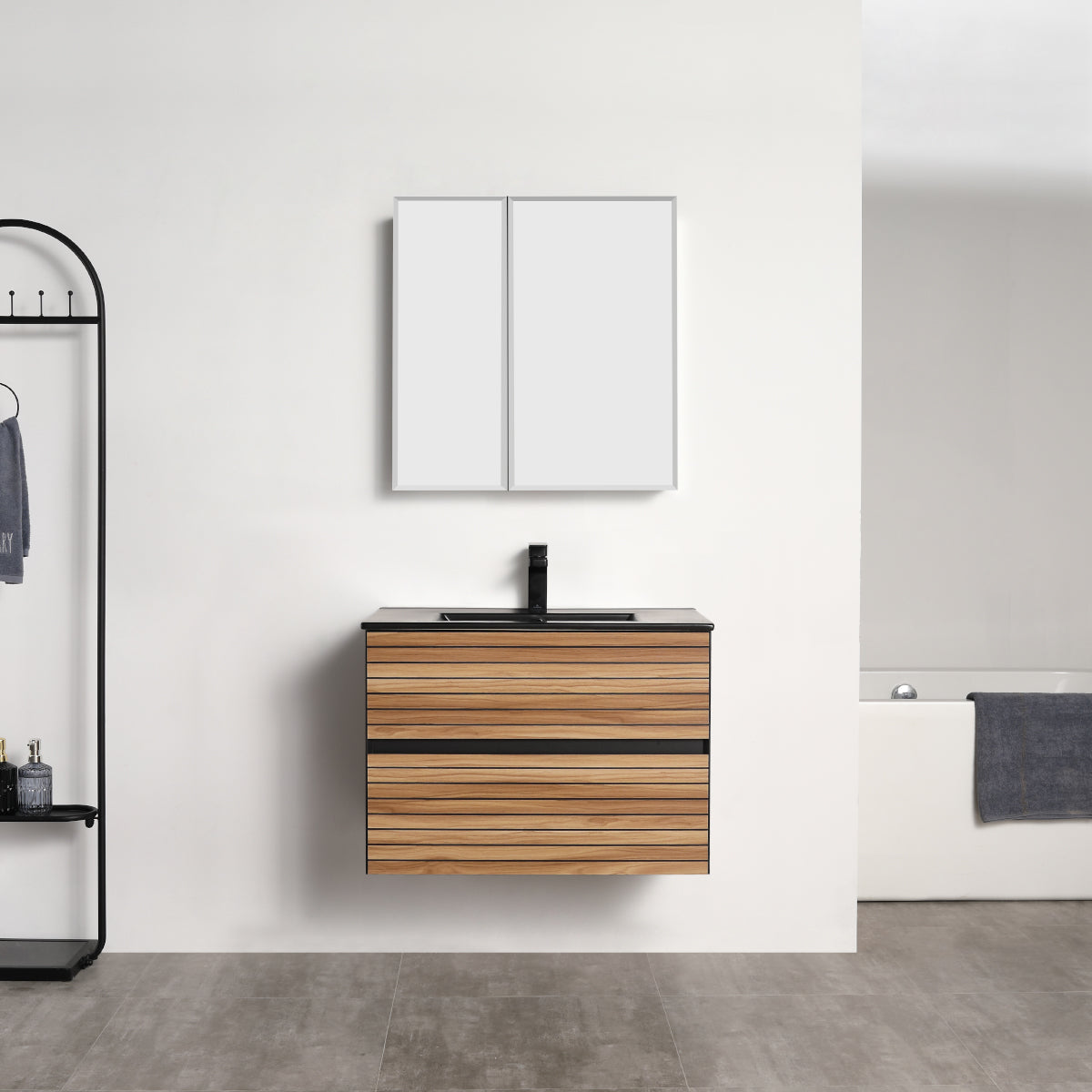 Blossom Annecy 30" Maple Strip Single Sink Vanity Base