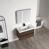 Blossom Annecy 36" Dark Walnut Strip Single Sink Vanity Base