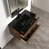 Blossom Annecy 36" Dark Walnut Strip Single Sink Vanity Base