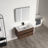 Blossom Annecy 36" Dark Walnut Strip Single Sink Vanity Base
