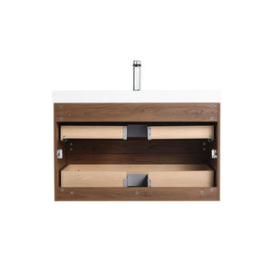 Blossom Assisi 36" Brown Walnut Single Sink Vanity Base