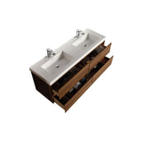 Blossom Assisi 48" Brown Walnut Double Sink Vanity Base
