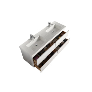 Blossom Assisi 48" Glossy White Double Sink Vanity Base