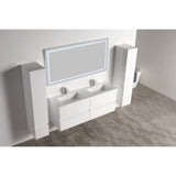 Blossom Assisi 60" Glossy White Double Sink Vanity Base