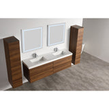 Blossom Assisi 72" Brown Walnut Double Sink Vanity Base