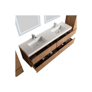 Blossom Assisi 72" Classic Oak Double Sink Vanity Base