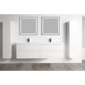 Blossom Assisi 72" Glossy White Double Sink Vanity Base