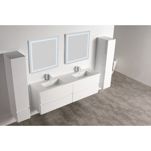 Blossom Assisi 72" Glossy White Double Sink Vanity Base