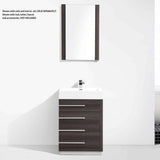Blossom Barcelona 24" 4-Drawer Dark Oak Freestanding Vanity Base