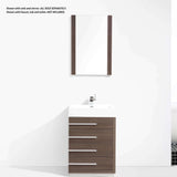 Blossom Barcelona 30" 4-Drawer Gray Oak Freestanding Vanity Base