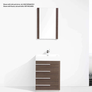 Blossom Barcelona 30" 4-Drawer Gray Oak Freestanding Vanity Base