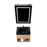 Blossom Bergen 24" Classic Oak Vanity With Dual LED Lights and Open Shelf