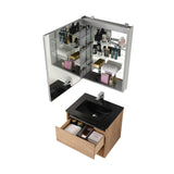 Blossom Bergen 24" Classic Oak Vanity With Dual LED Lights and Open Shelf