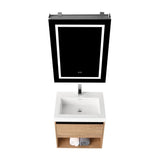 Blossom Bergen 24" Classic Oak Vanity With Dual LED Lights and Open Shelf