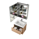 Blossom Bergen 24" Classic Oak Vanity With Dual LED Lights and Open Shelf