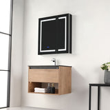 Blossom Bergen 30" Classic Oak Vanity With Dual LED Lights and Open Shelf
