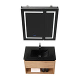 Blossom Bergen 30" Classic Oak Vanity With Dual LED Lights and Open Shelf