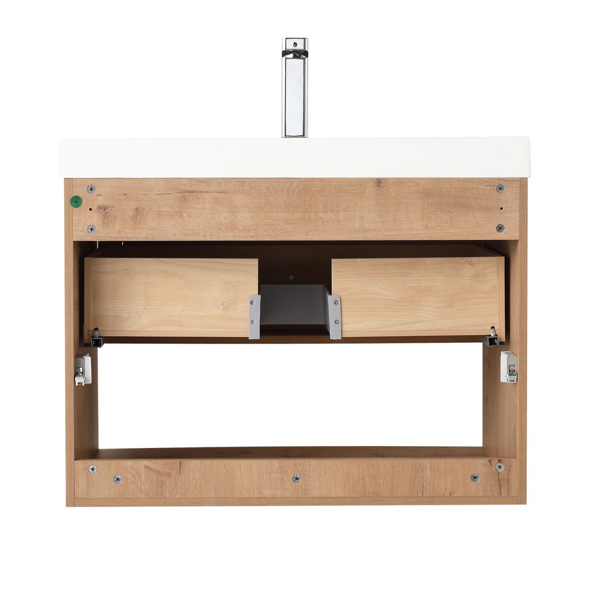 Blossom Bergen 30" Classic Oak Vanity With Dual LED Lights and Open Shelf