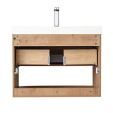 Blossom Bergen 30" Classic Oak Vanity With Dual LED Lights and Open Shelf