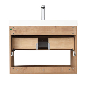 Blossom Bergen 30" Classic Oak Vanity With Dual LED Lights and Open Shelf