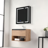 Blossom Bergen 30" Classic Oak Vanity With Dual LED Lights and Open Shelf