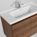 Blossom Bern 32" Brown Walnut Vanity With Ceramic Basin